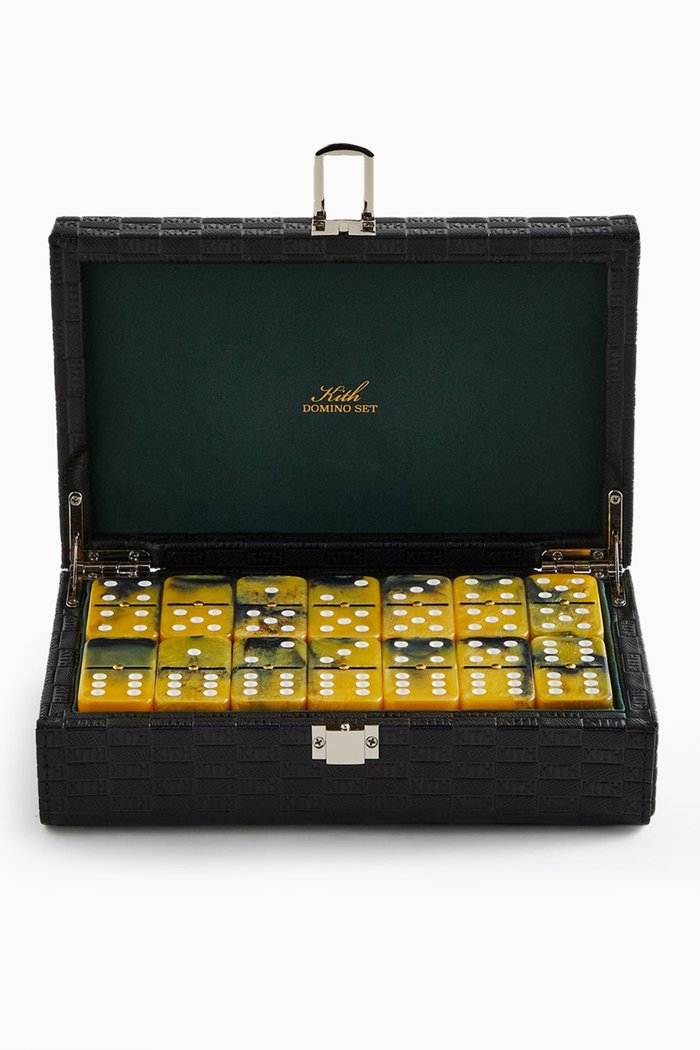 

Kithmas Monogram Domino Set in Leather, Black