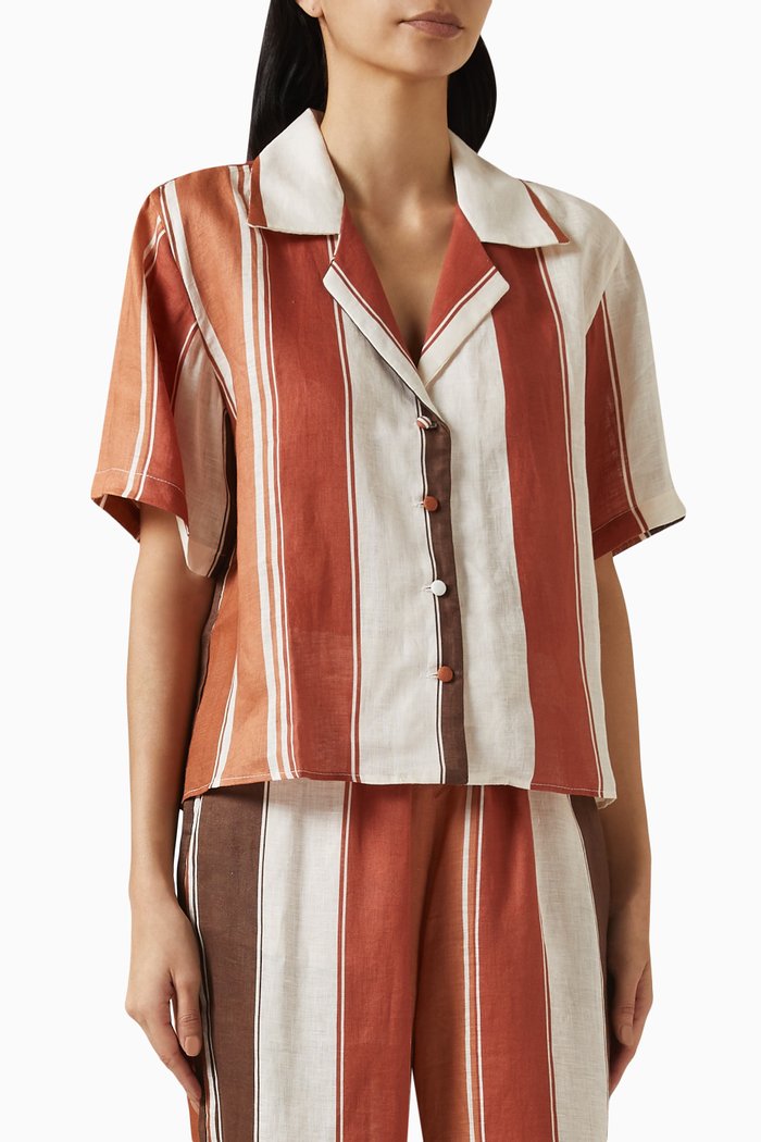 

Tomaso Shirt in Linen, Multicolour