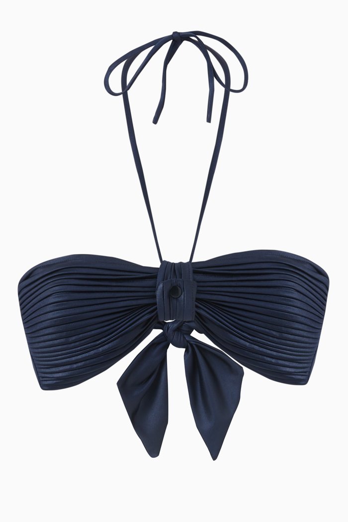 Tortuga Bikini Top in Lycra, Blue