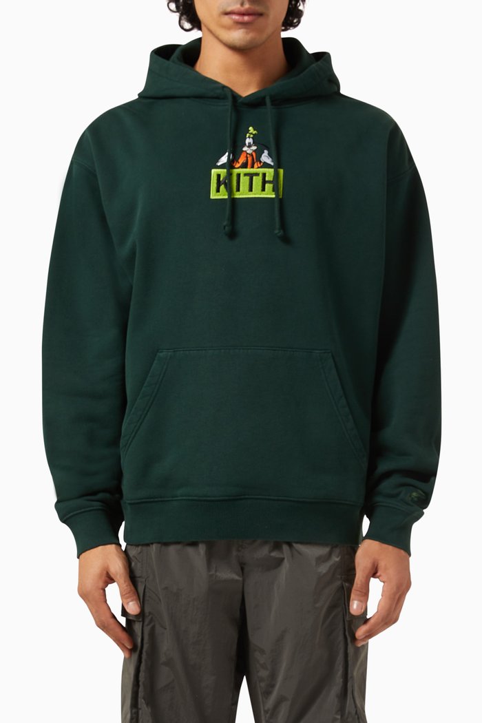 

Kith x Mickey & Friends Goofy Hoodie in Cotton-fleece, Green