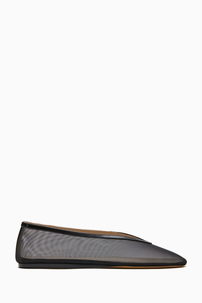 

Luna Ballerina Flats in Mesh, Black