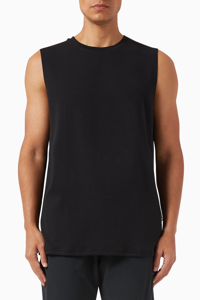 

Focus Tank Top in Cotton-blend, Black