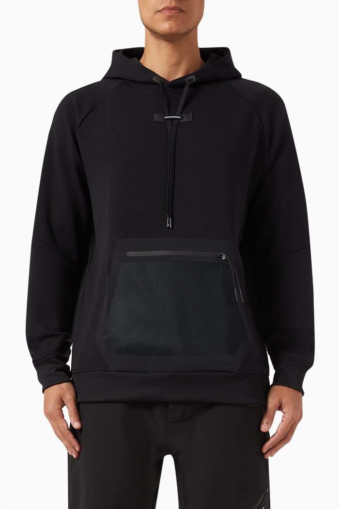 

Hoodie in Recycled Polyester-blend, Black