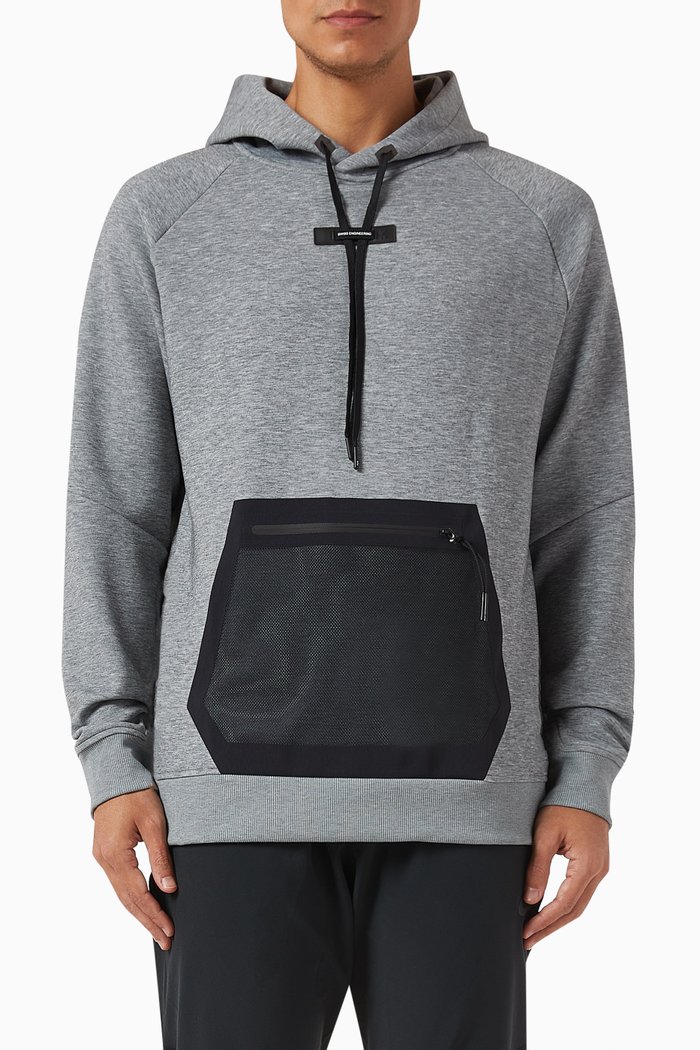 

Hoodie in Recycled Polyester-blend, Grey