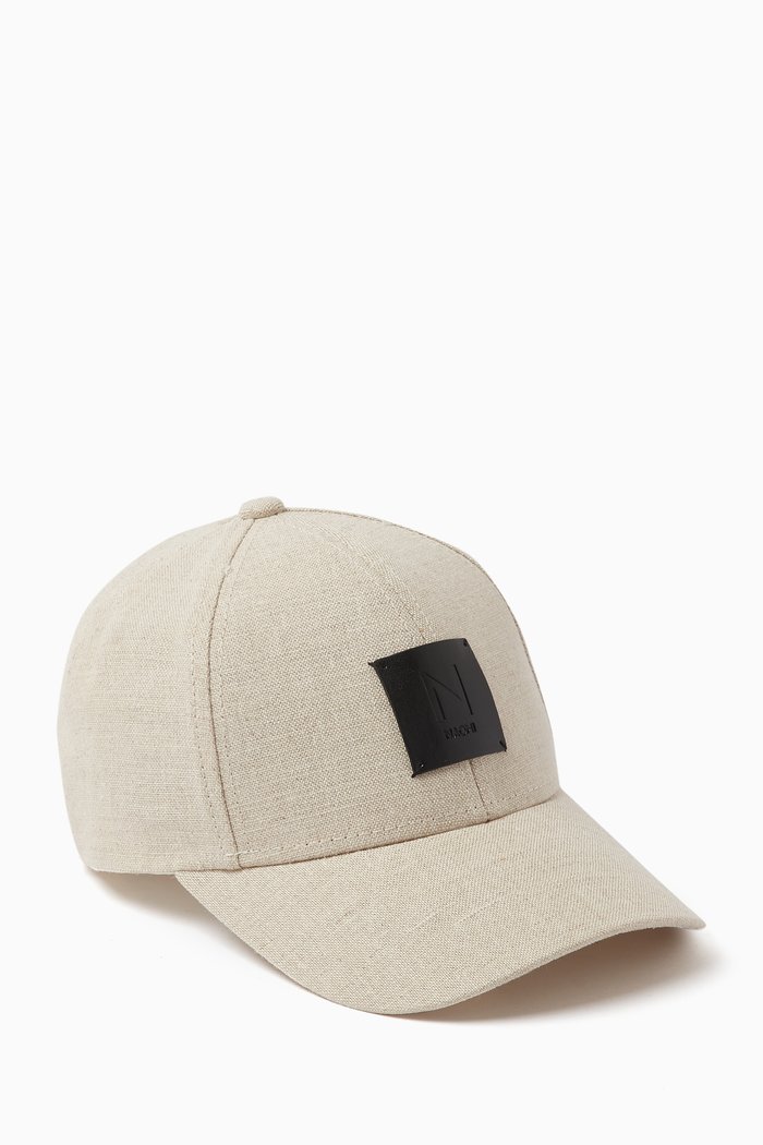 

x Naomi Baseball Cap in Cotton Canvas, White
