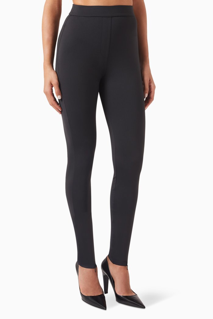 

x Naomi Zip-hem Pants in Stretch-jersey, Black