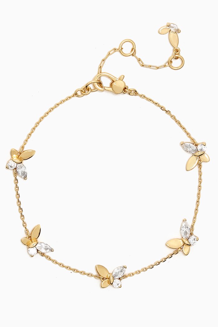 

Social Butterfly Bracelet in Plated Metal, Gold