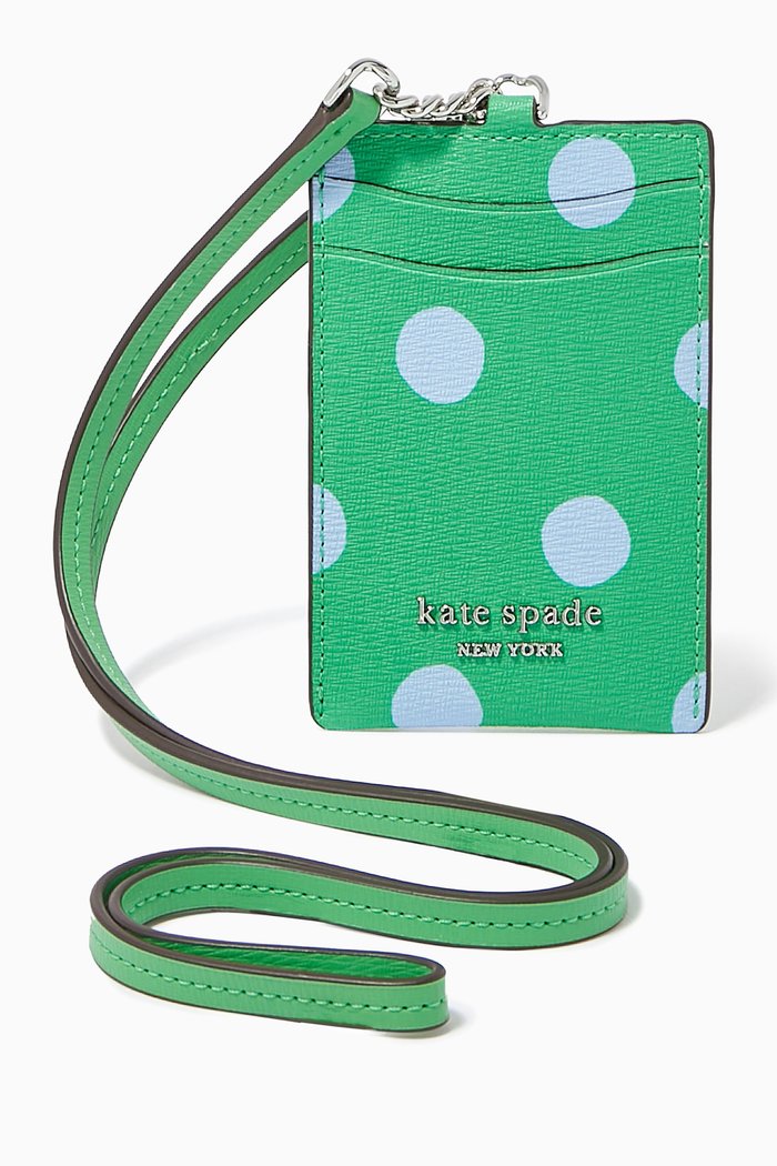 Morgan Sunshine Dot Lanyard in PVC, Green