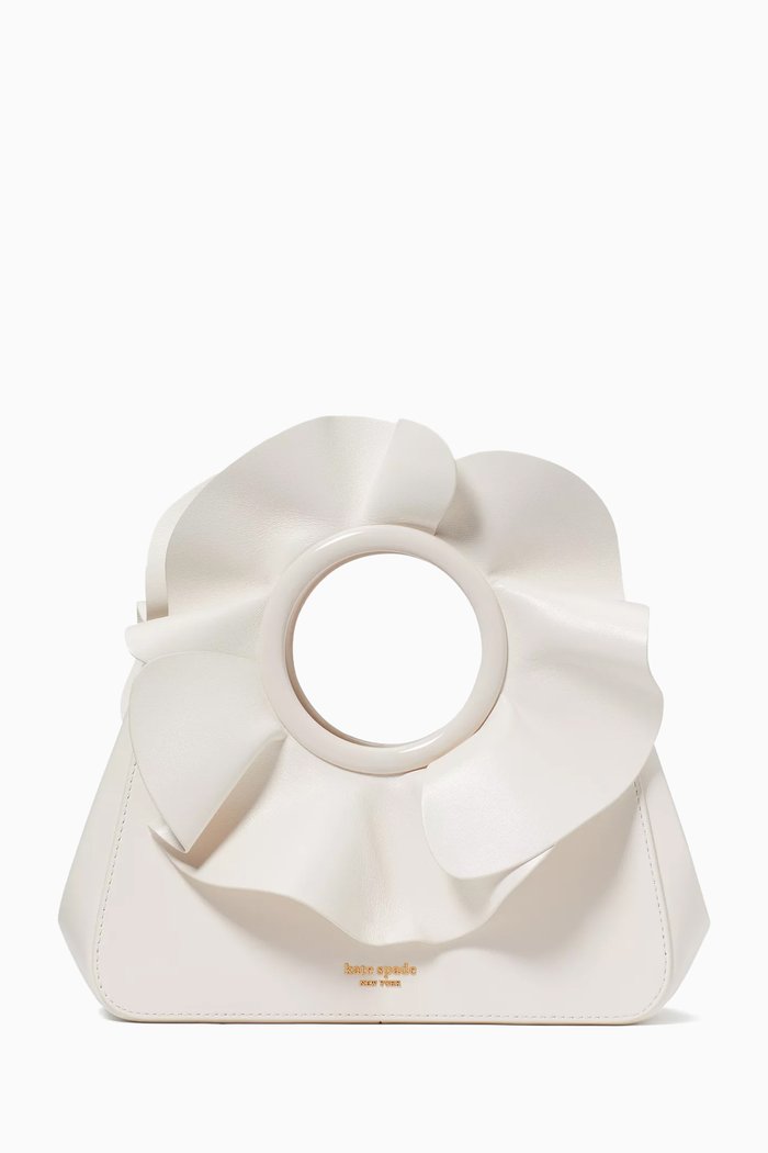 

Flora Bracelet Crossbody Bag in Nappa Leather, Neutral