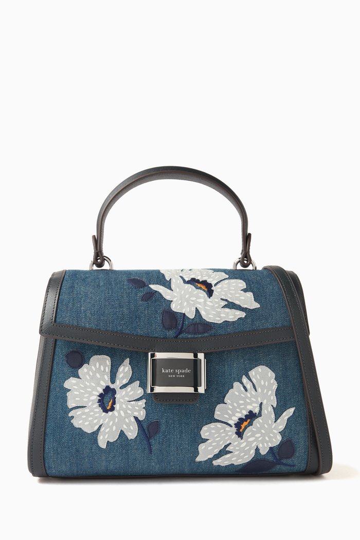 

Medium Katy Top-handle Bag in Denim, Blue