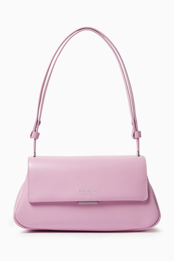 

Shoulder Bag in Leather, Purple