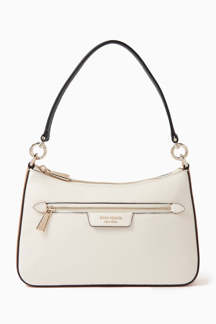 

Hudson Colour-block Convertible Crossbody Bag in Leather, White
