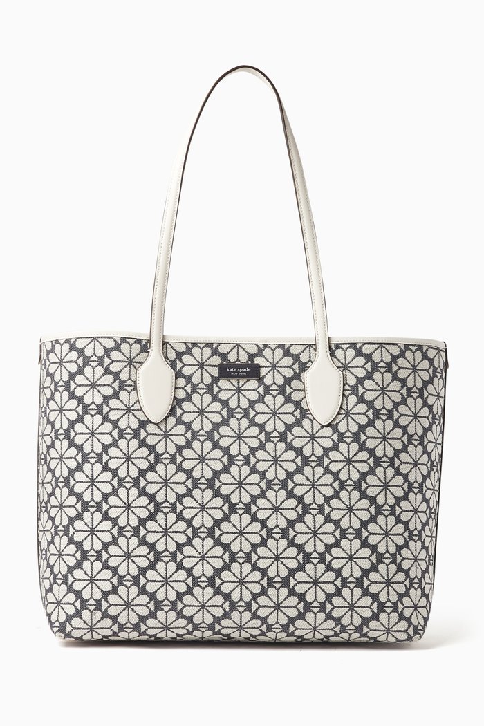 

Large Bleecker Tote Bag in Jacquard, Grey