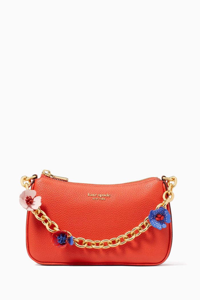 

Small Jolie Convertible Crossbody Bag in Leather, Red