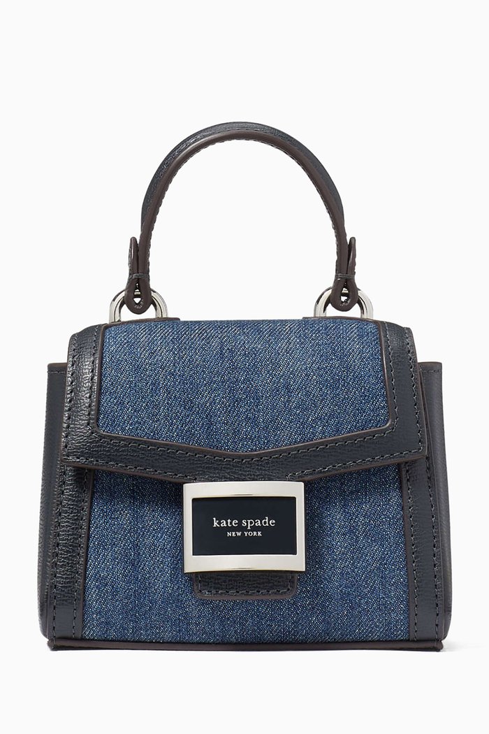 

Micro Katy Crossbody Bag in Denim, Blue