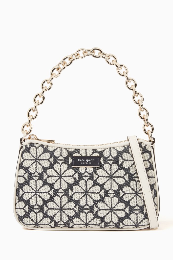 

Small Crossbody Bag in Jacquard, Grey
