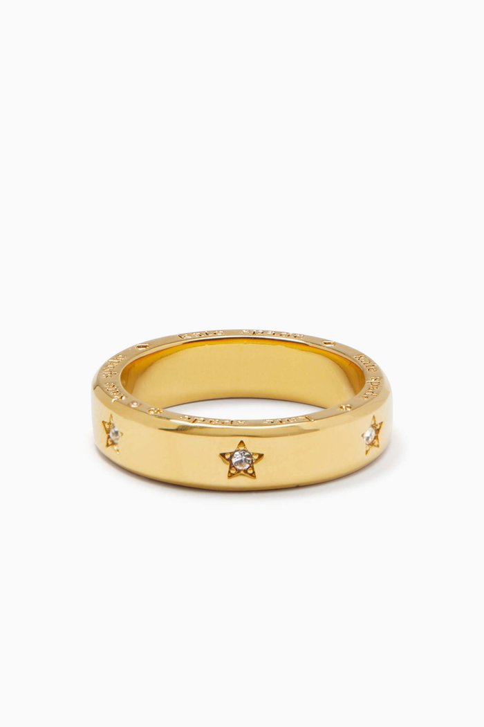 Set In Stone Star Ring in Metal, Gold