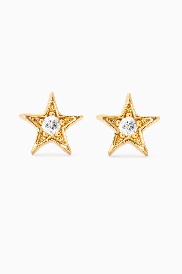 

Set In Stone Mini Star Stud Earrings in Metal, Gold