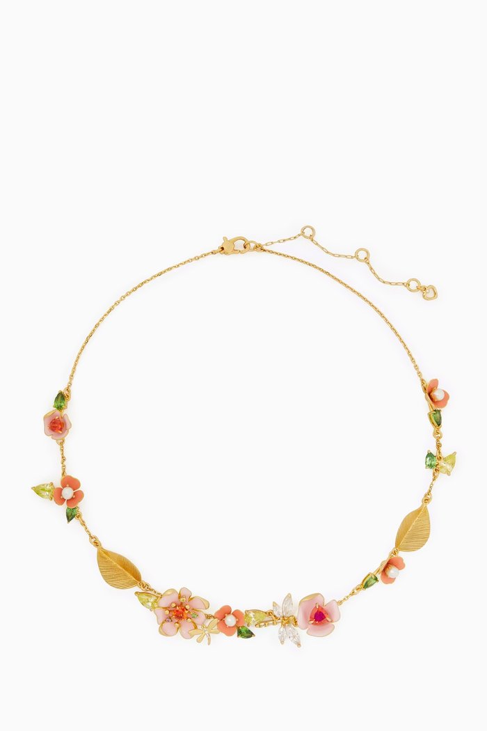 

Bloom in Colour Scatter Necklace in Plated Metal, Multicolour