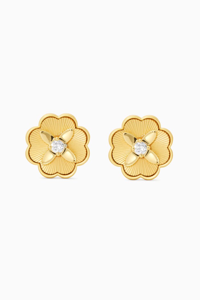 

Heritage Bloom Stud Earrings in Metal, Gold