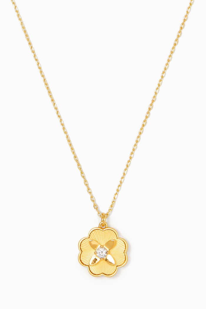 

Heritage Bloom Pendant Necklace in Metal, Gold