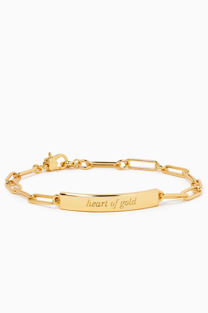 

Heart of Gold Idiom Bracelet in Rhodium