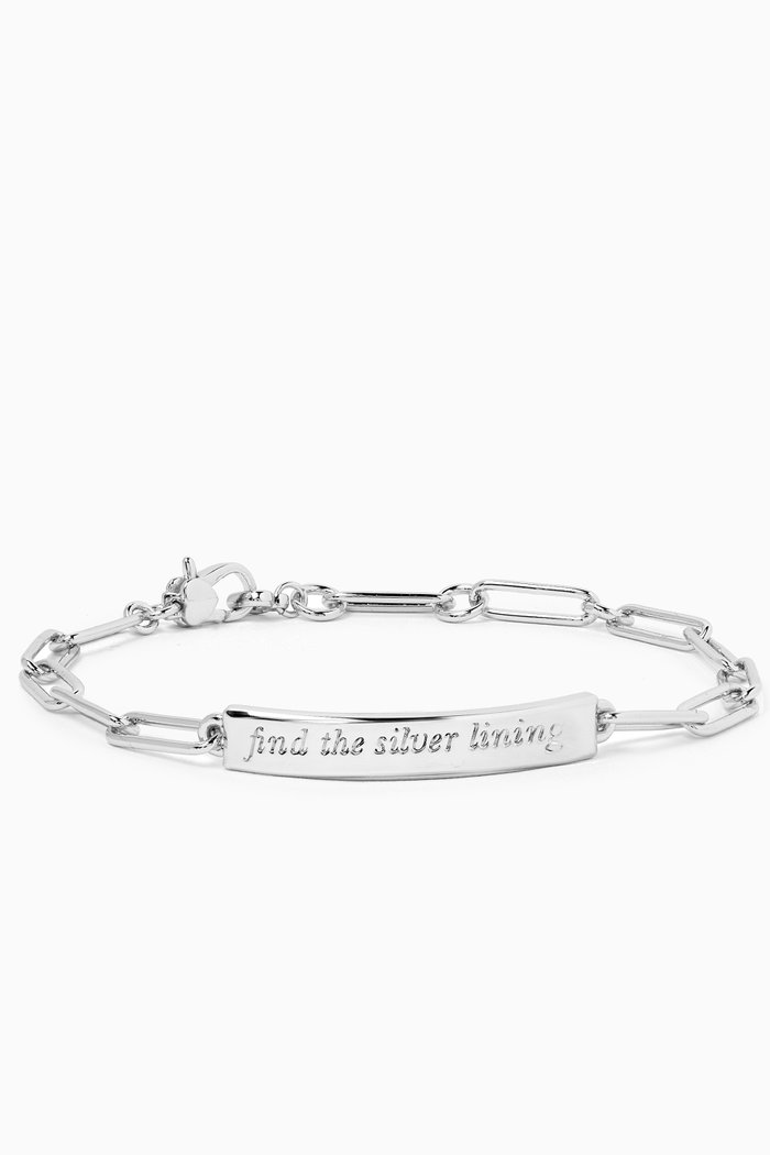 

Find the Silver Lining Idiom Bracelet in Rhodium