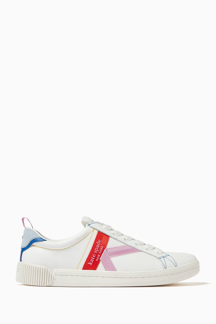 

Signature Logo Sneakers in Leather, Multicolour