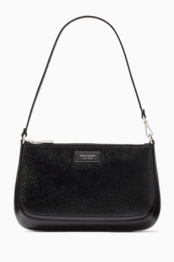 

Mini Sam Icon Pouchette Bag in Saffiano Leather, Black