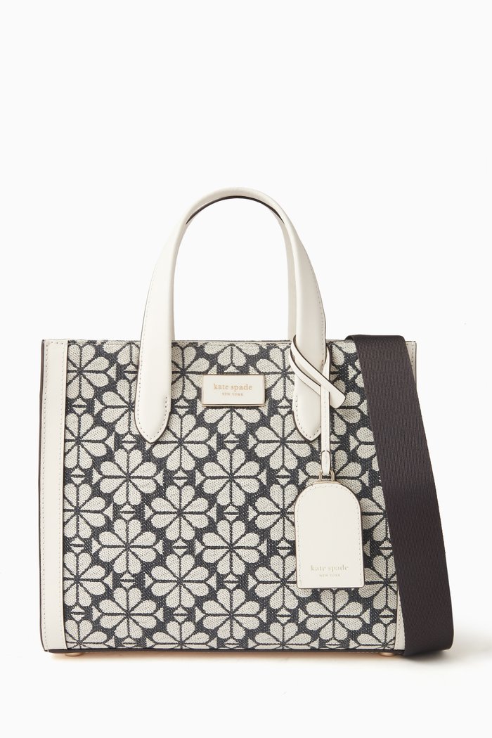 

Small Manhattan Tote in Jacquard, Grey