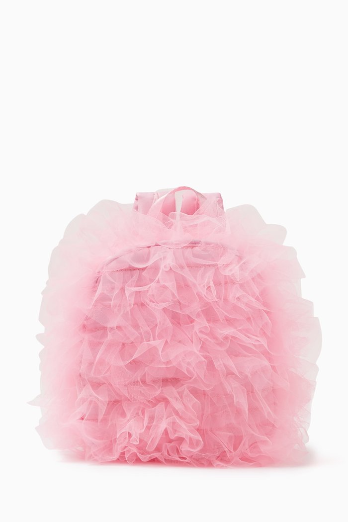 

Ruffle Backpack in Tulle, Pink