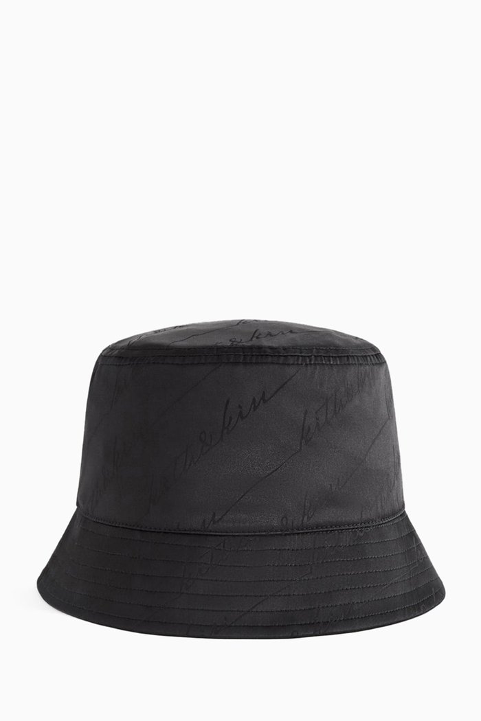 

Autograph Monogram Bucket Hat in Silk, Black