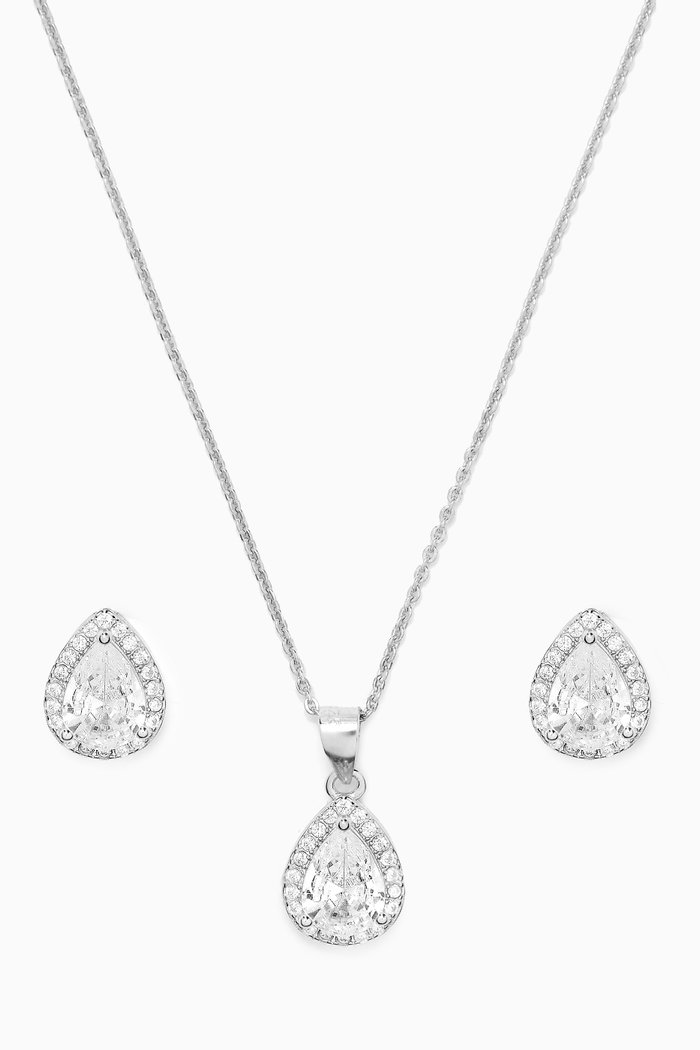 

Zia Necklace & Stud Earring Set in Sterling Silver