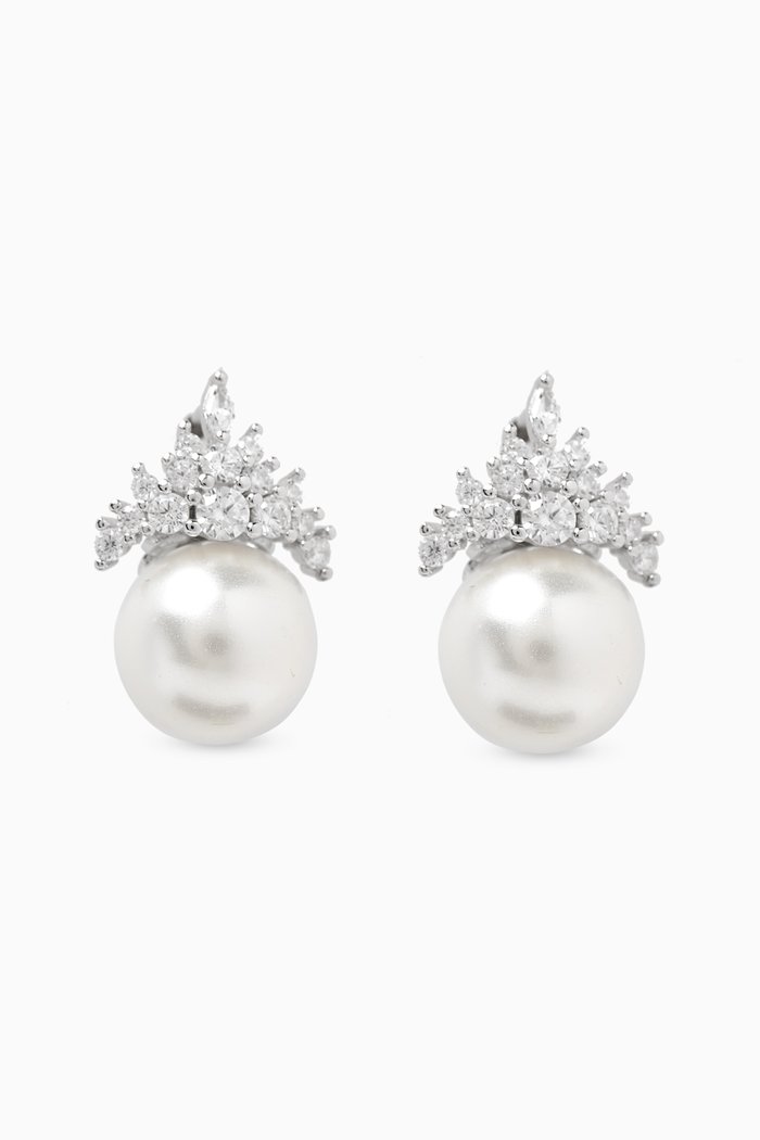

Eleanor Pearl Drop Earrings in Sterling Silver