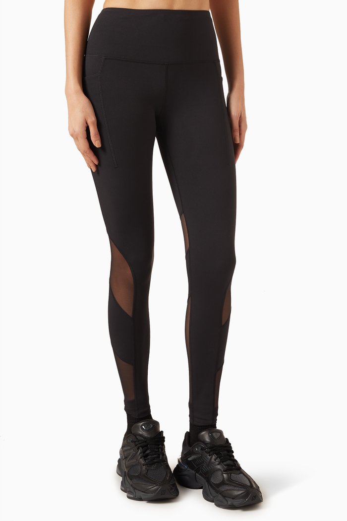Freestyle Full Length Leggings in Nylon, Black