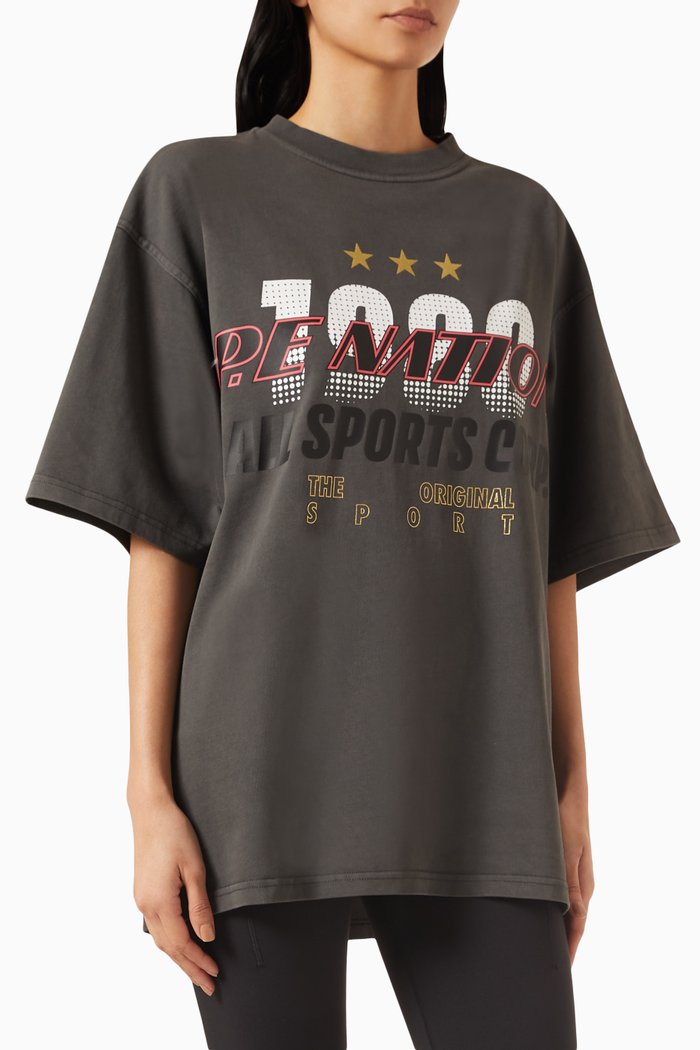 

Touring Oversized T-shirt in Organic Cotton, Grey