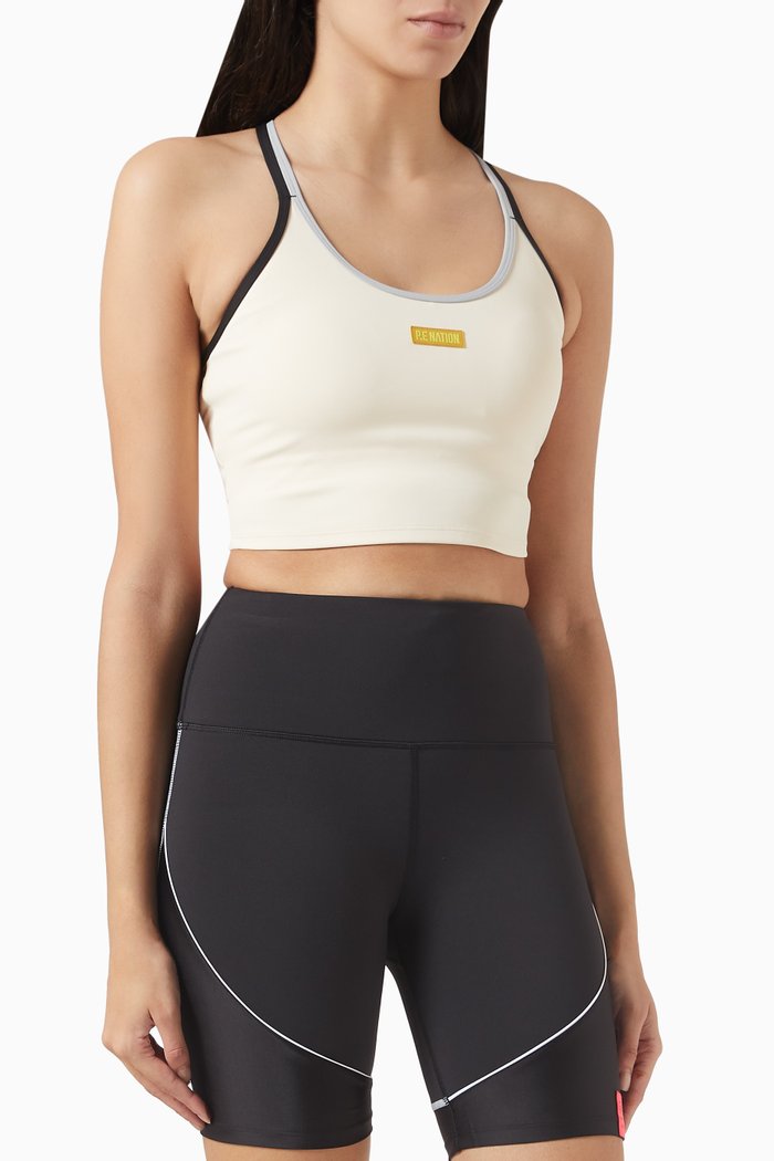 

Podium Sports Bra in Recycled Polyester, Neutral