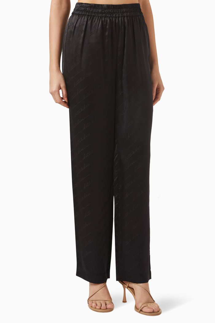

Ida Autograph Monogram Pants in Silk, Black