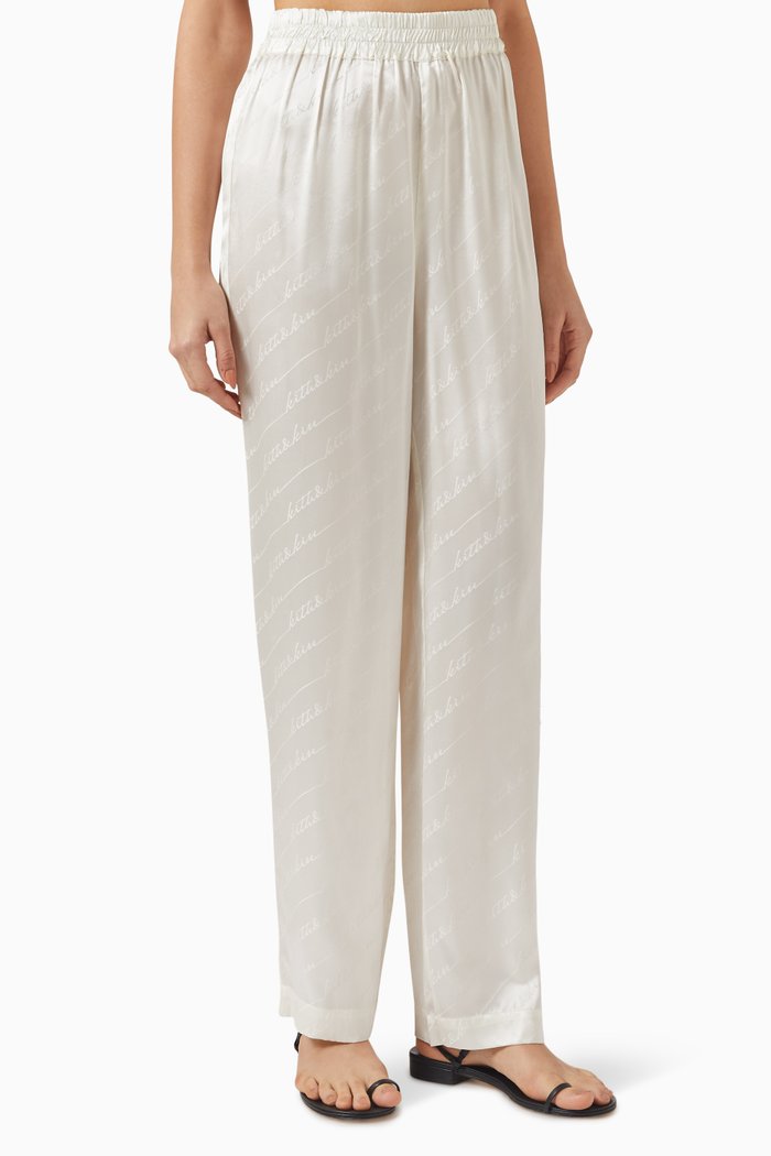 

Ida Autograph Monogram Pants in Silk, Neutral