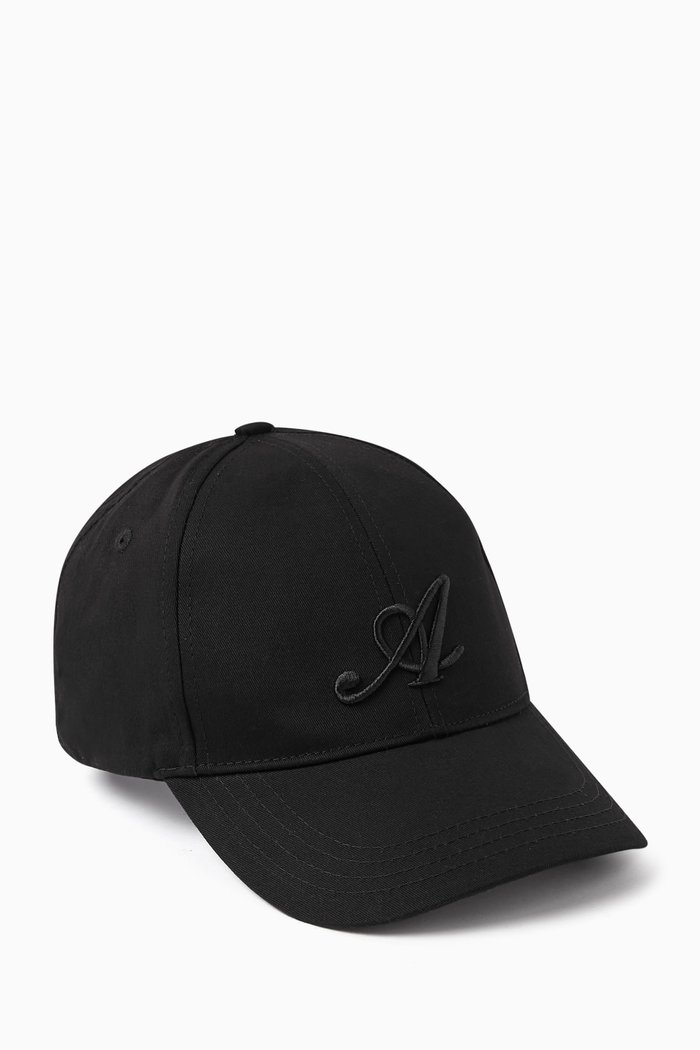 Signature Cap in Cotton, Black