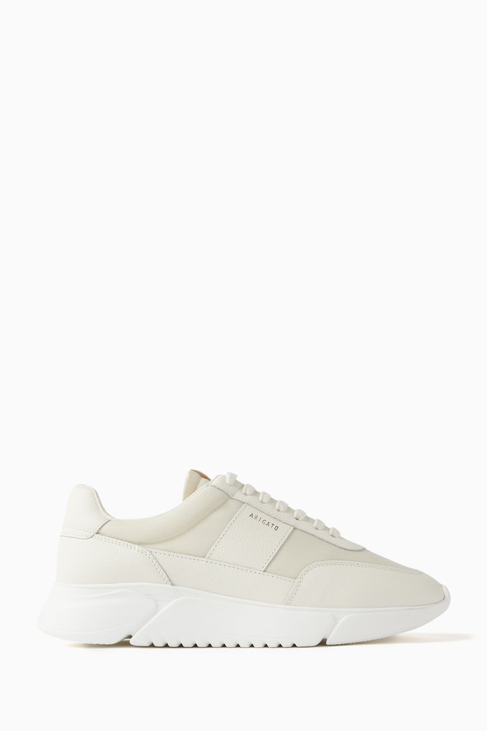 

Genesis Vintage Runner Sneakers in Leather & Recycled Nylon, Neutral