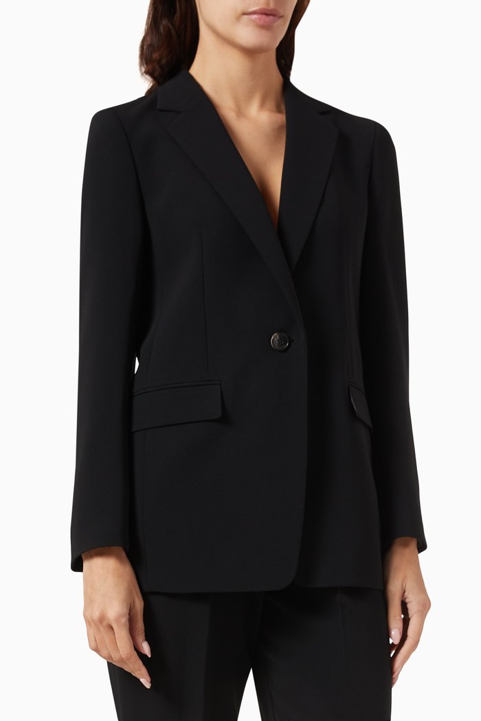

Jocaluah Blazer in Crepe, Black