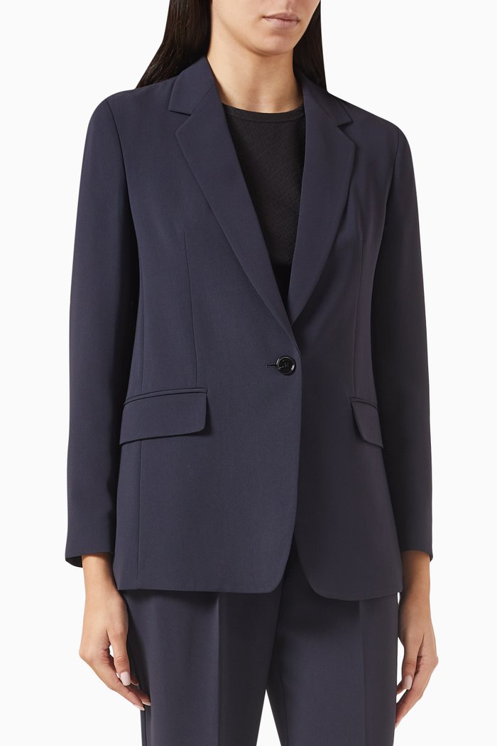

Blazer in Crepe, Blue
