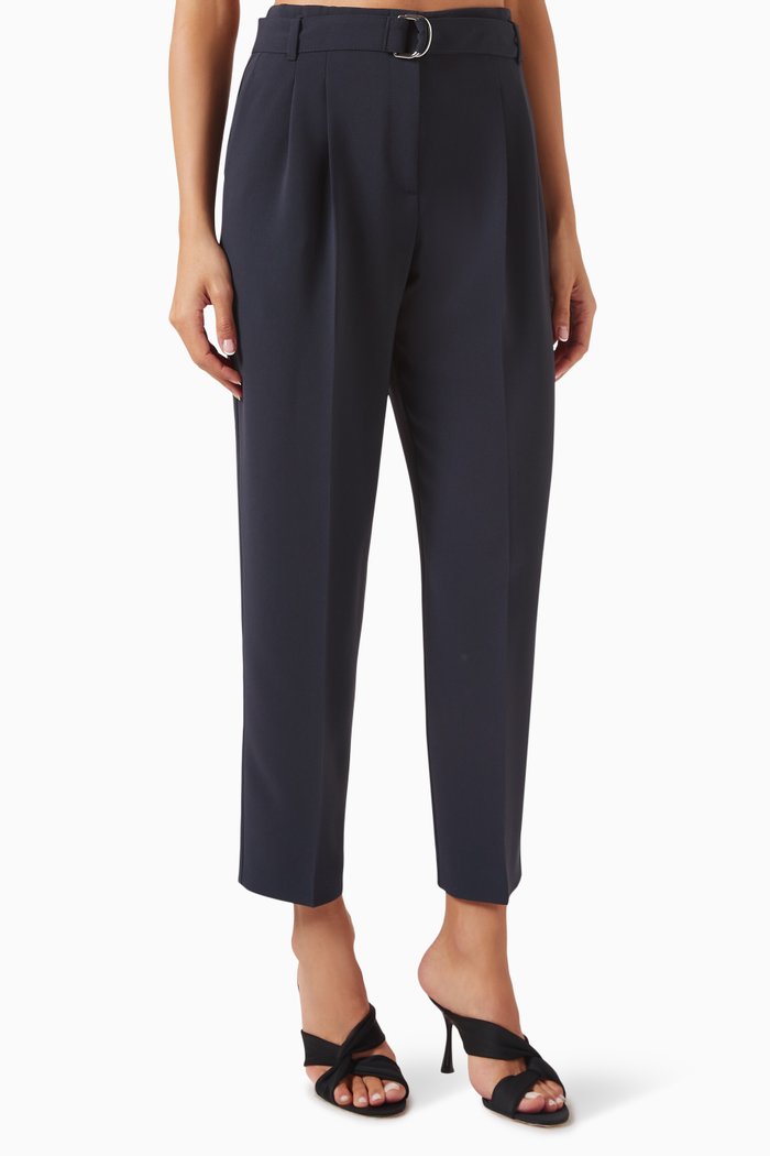 

Tapiah Tapered-leg Crop Pants in Crepe, Blue