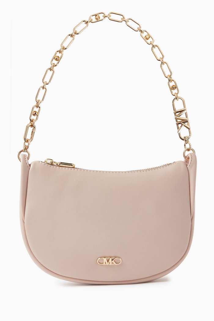 

Small Kendall Bracelet Pouchette in Leather, Pink