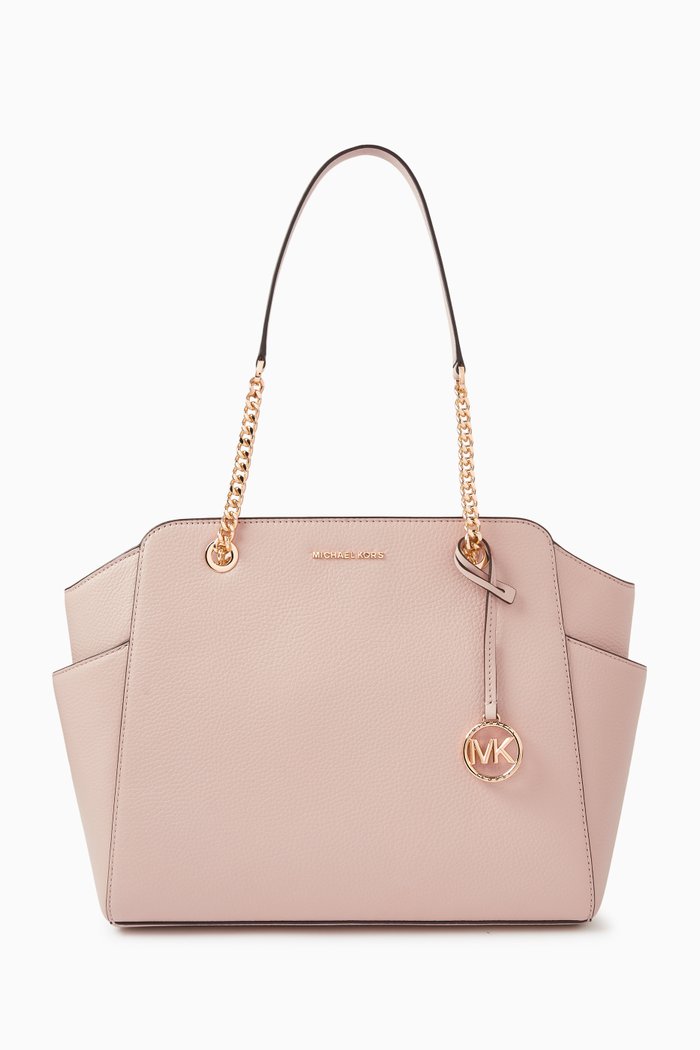 

Medium Jacquelyn Tote Bag in Pebbled Leather, Pink