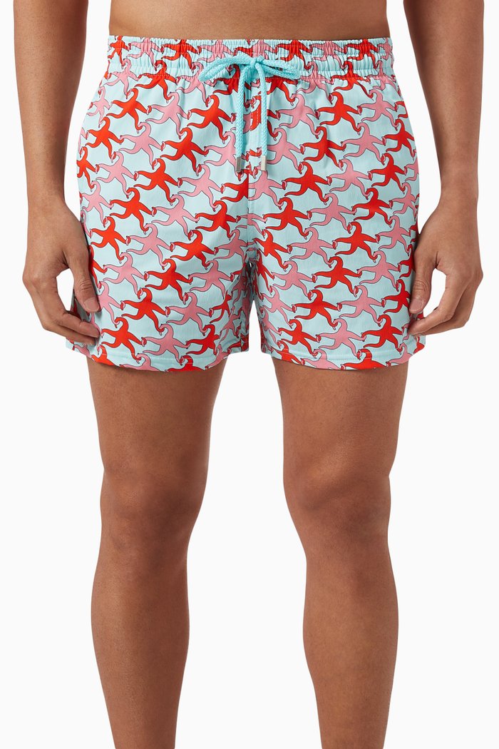 

Valentine Stars Swim Shorts in Recycled Polyamide, Multicolour