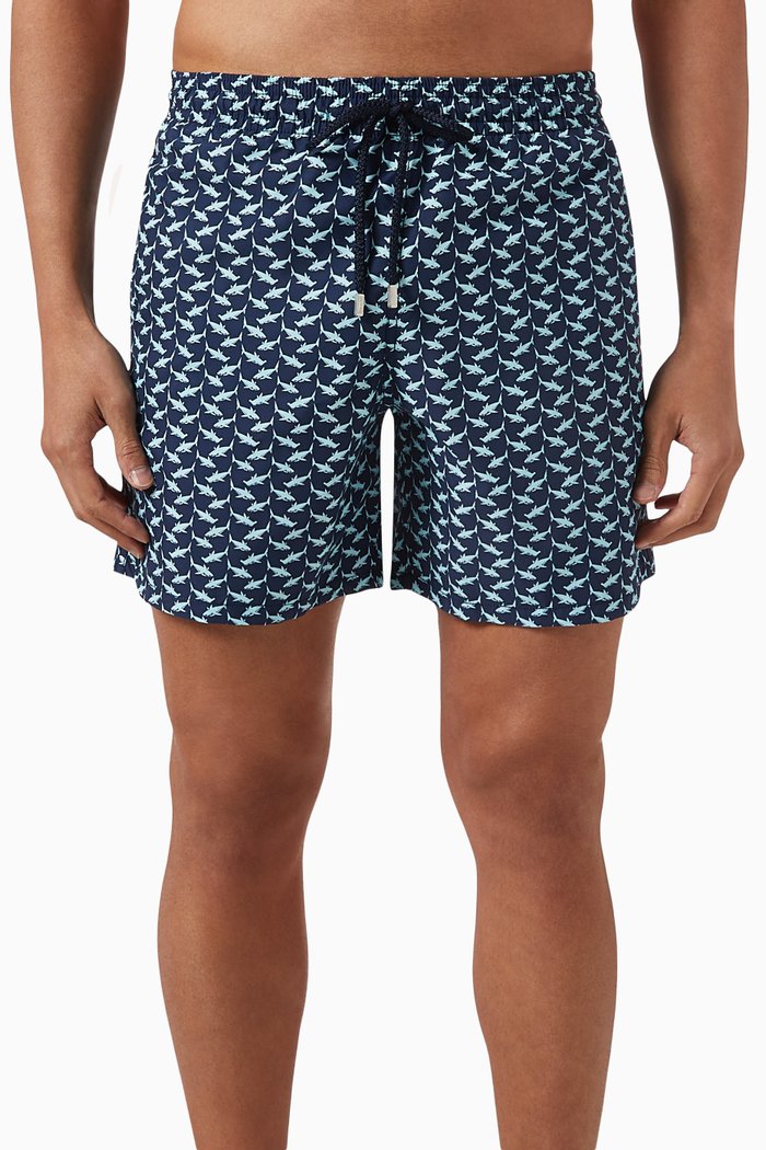 

New Sharks Swim Shorts in Recycled Polyamide, Blue