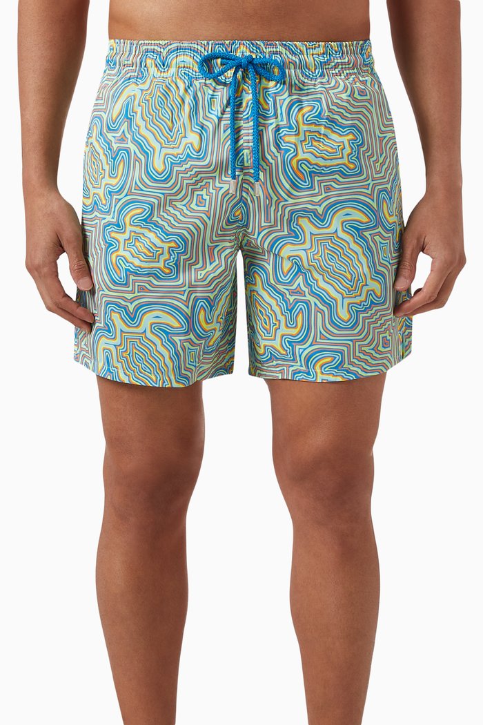 

Tortues Hypnotiques Ultra-light Swim Shorts in Recycled Polyester, Multicolour