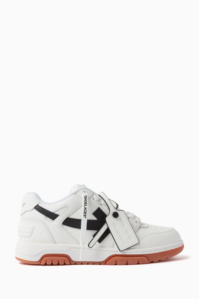 Out of Office Low-top Sneakers in Leather, Black